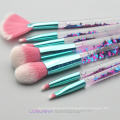 New 7pcs Transparent Crystal Makeup Brush Set